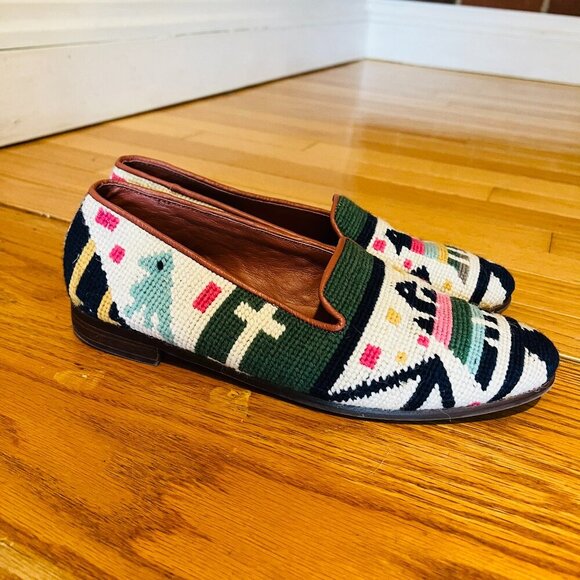 By Paige Anchor Needlepoint Loafers Size 10 - Picture 1 of 16